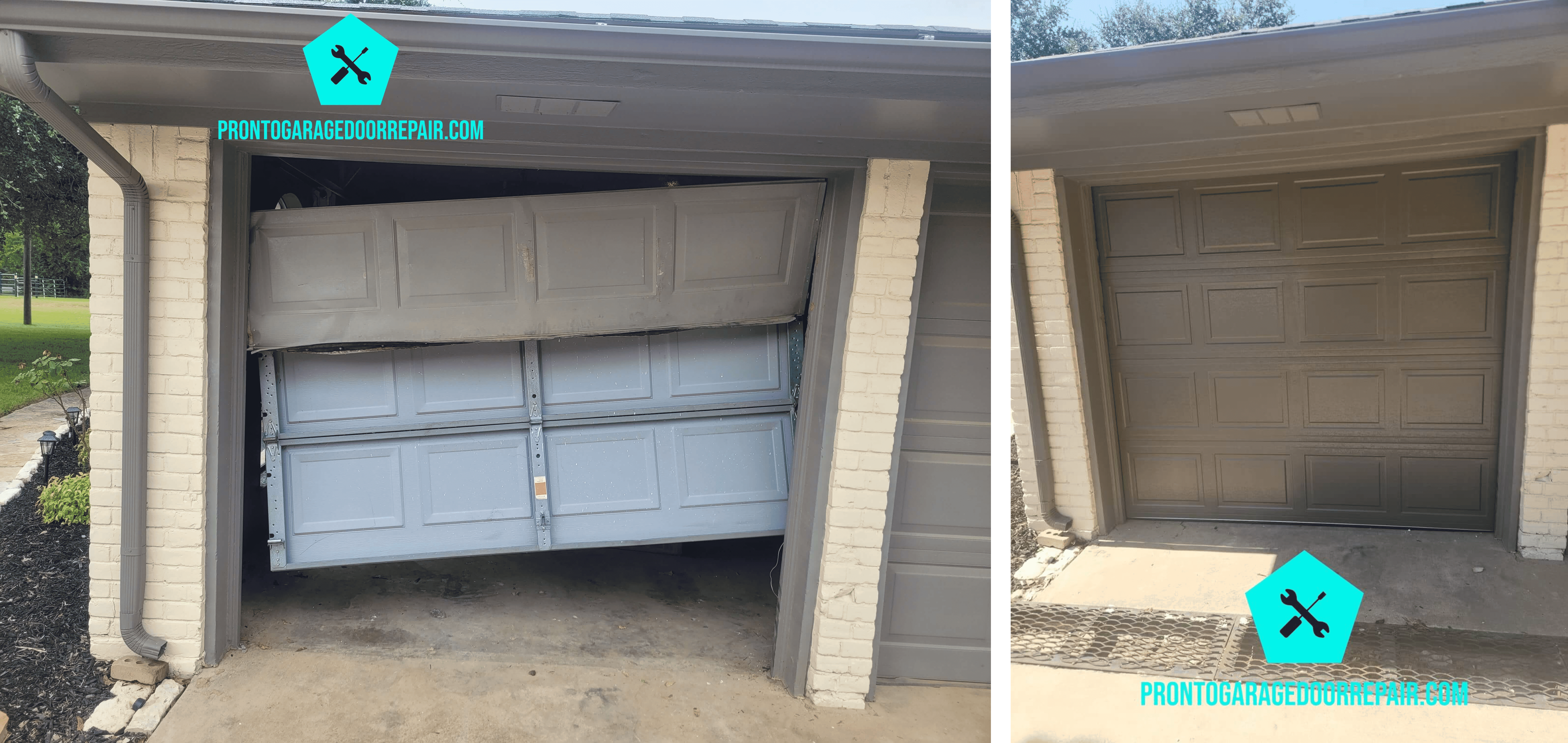 new-short-panel-brown-garage-door-install